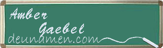 Amber Gaebel Visitenkarte